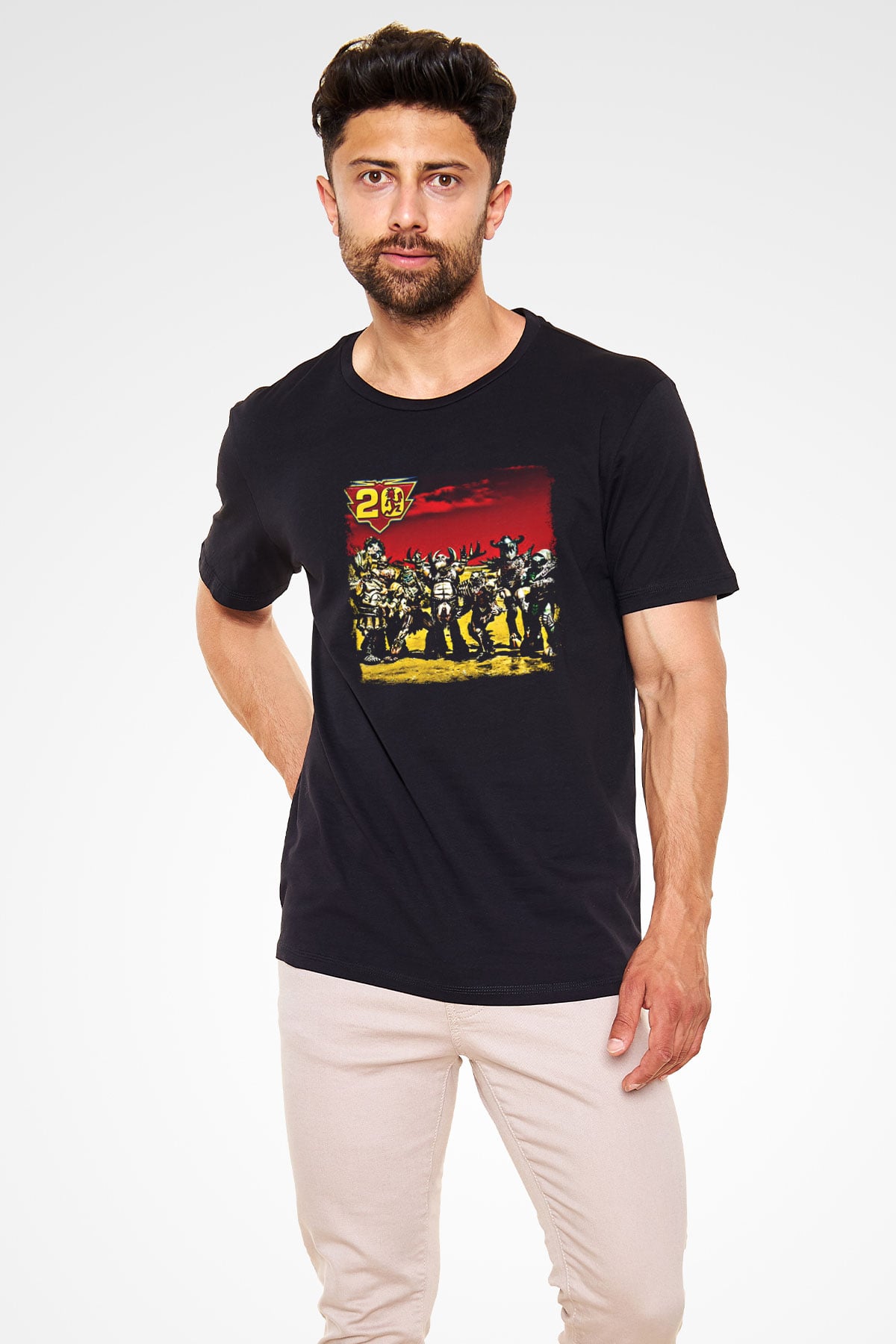 Gwar Baskılı Unisex Siyah Tişört