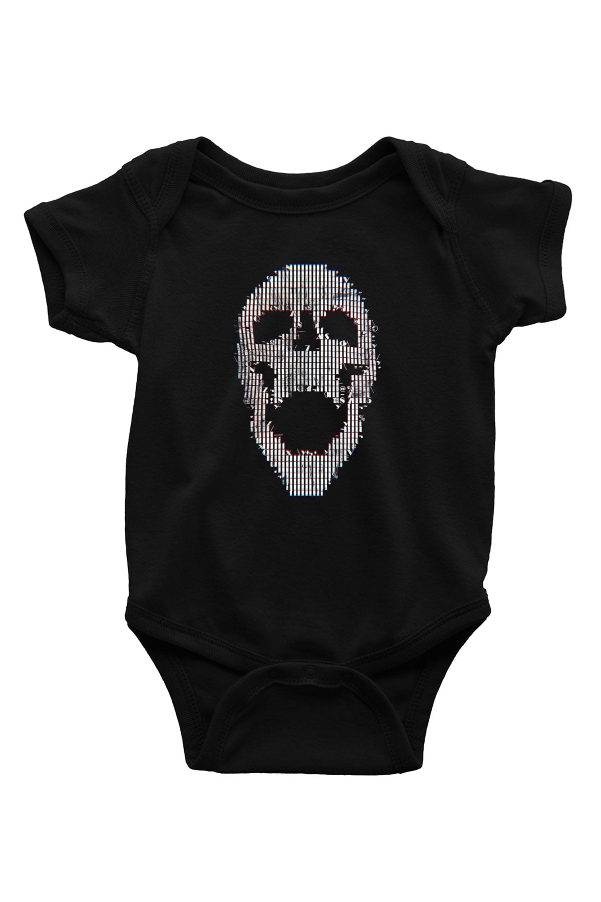 Hacker Baskılı Unisex Siyah Bebek Body - Zıbın
