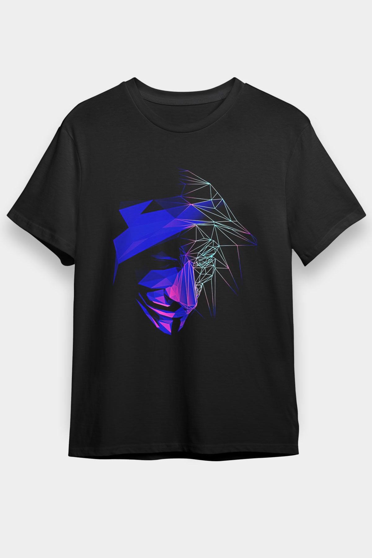 Hacker Baskılı Unisex Siyah Tişört - Tshirt
