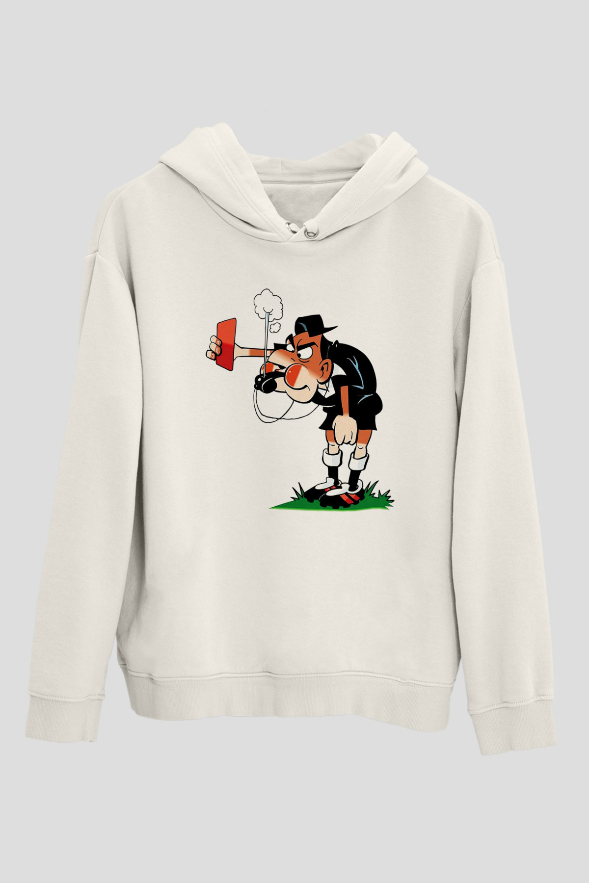 Hakem Beyaz Unisex Hoodie