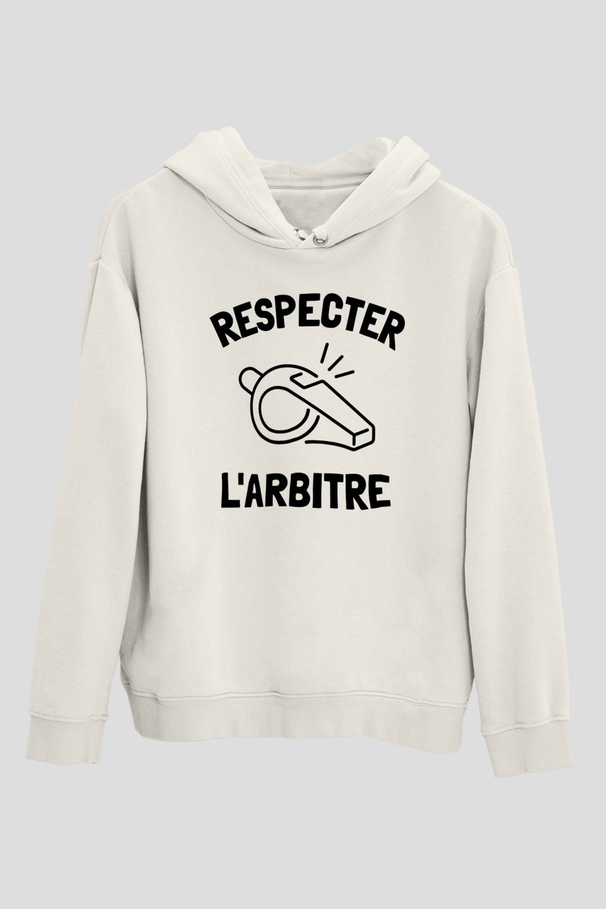 Hakem Beyaz Unisex Kapüşonlu Sweatshirt