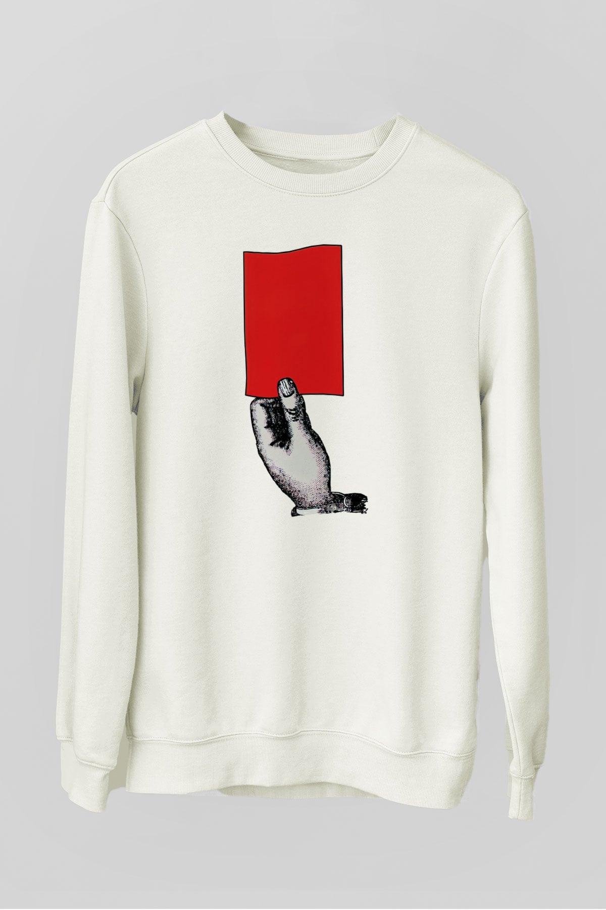 Hakem Beyaz Unisex Sweatshirt