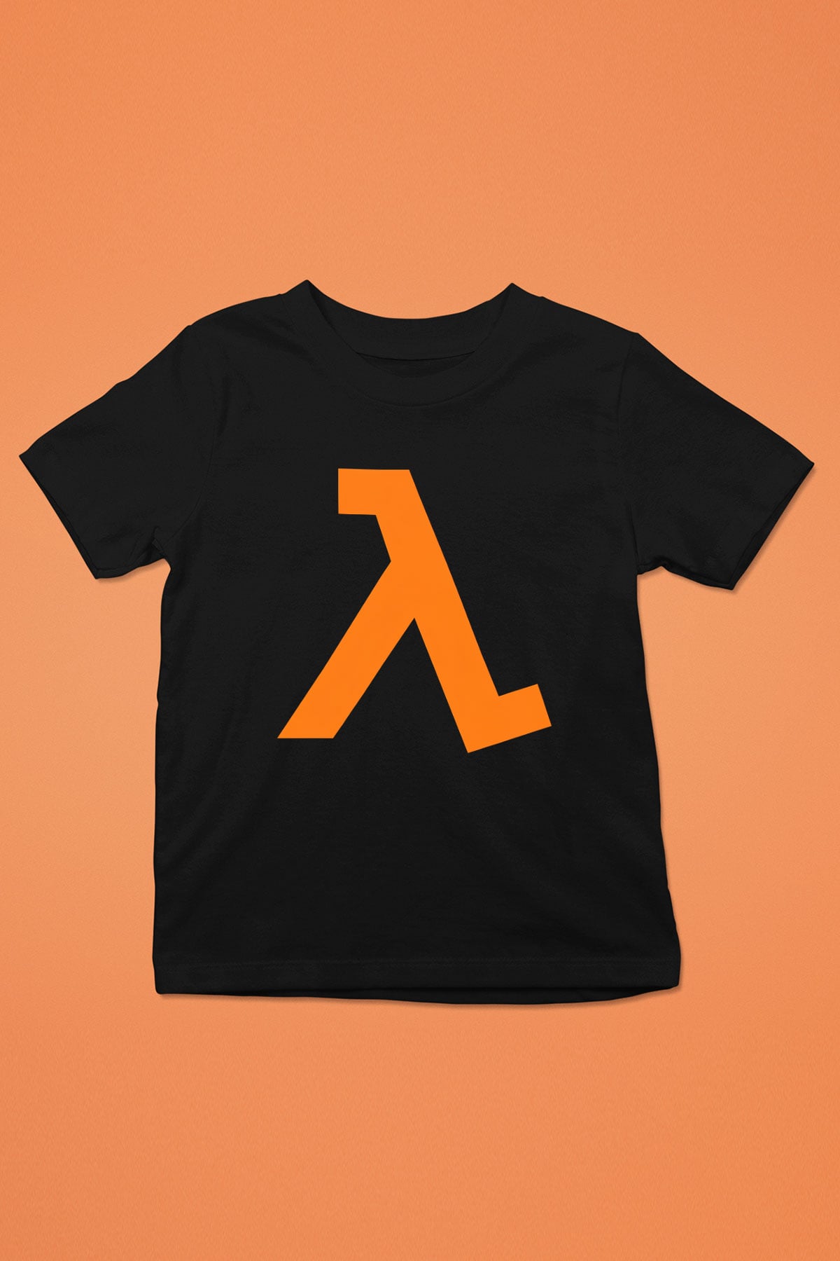Half-Life Baskılı Siyah Unisex Çocuk Tişört