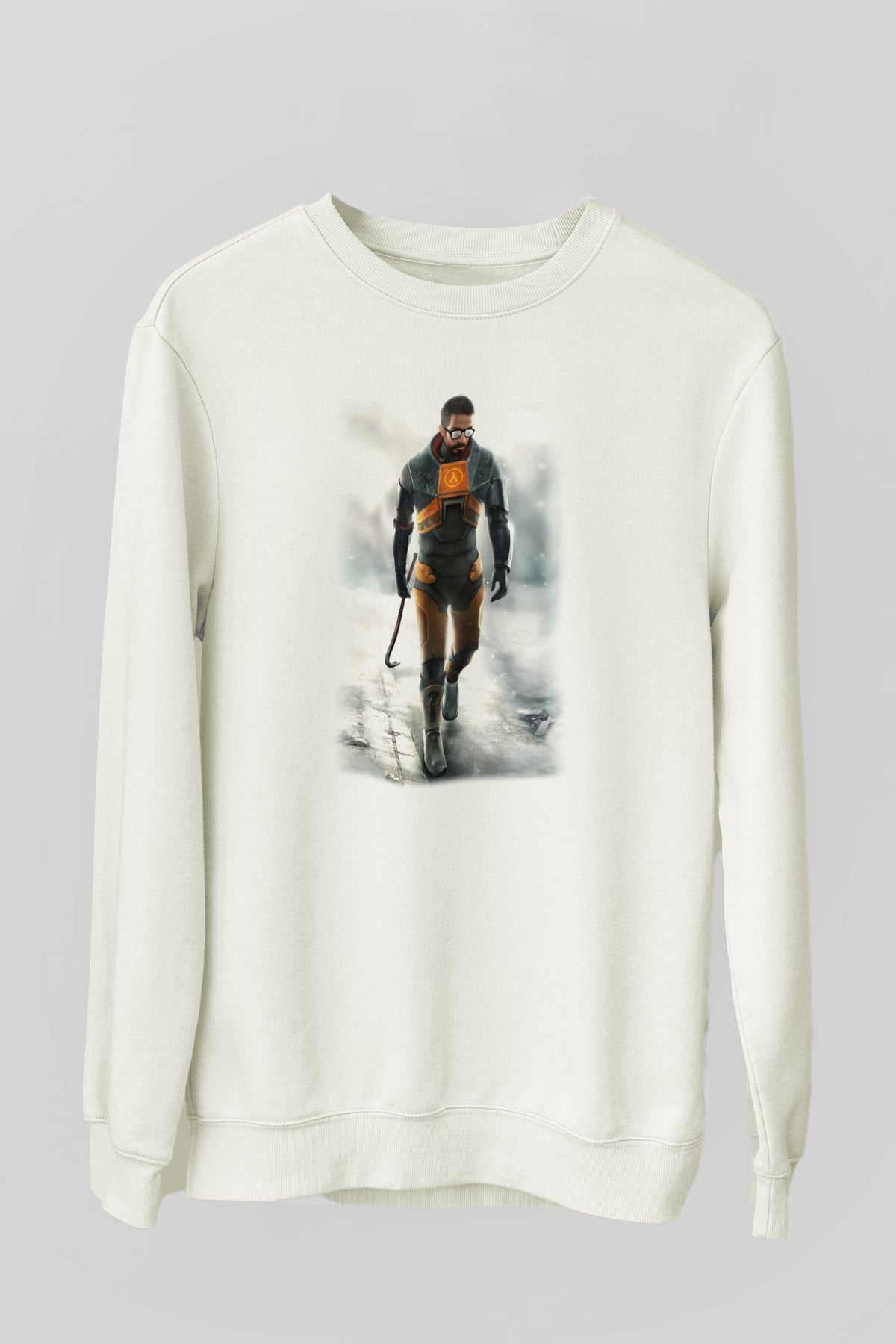 Half-Life Beyaz Unisex Sweatshirt