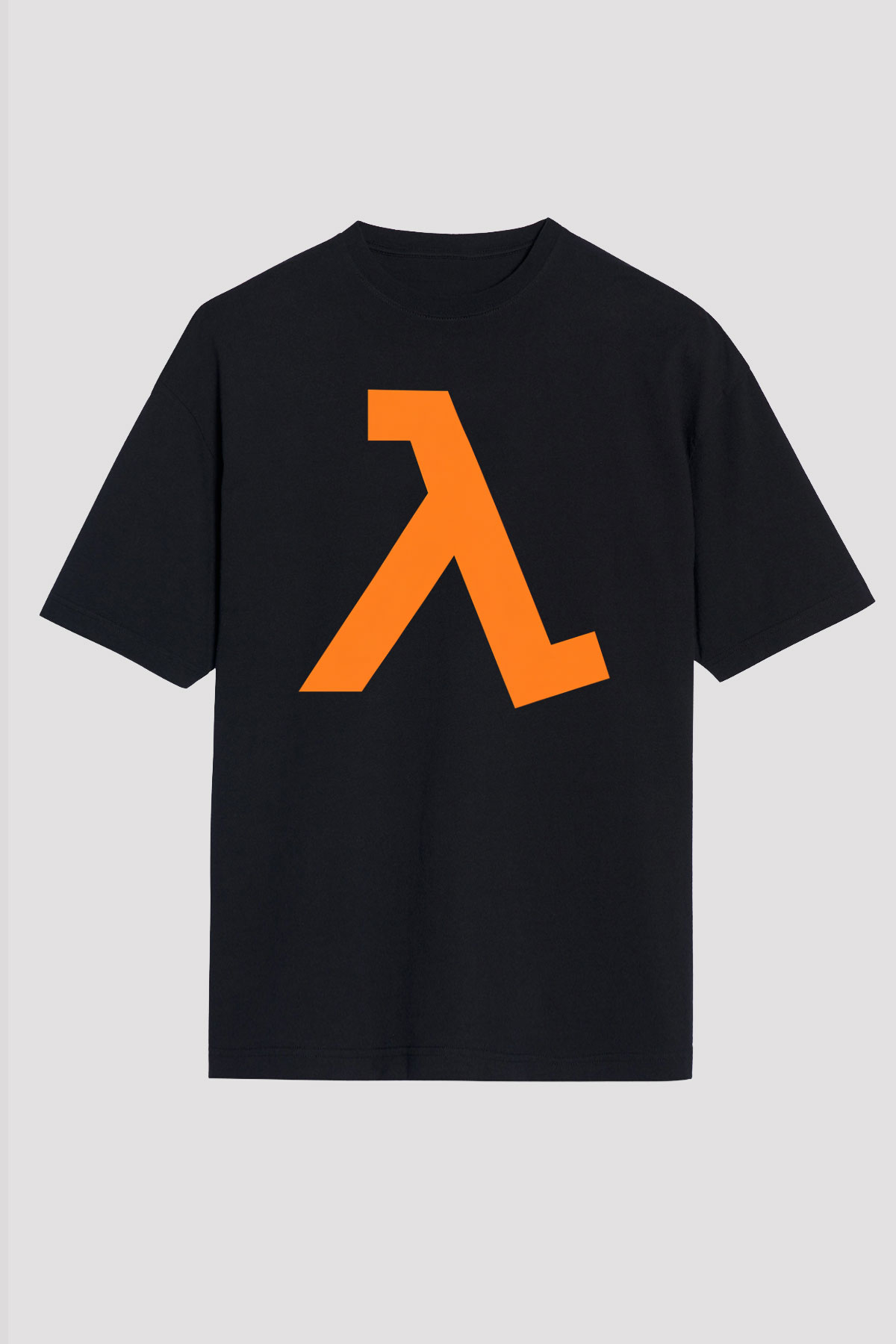 Half-Life Siyah Unisex Oversize Tişört T-Shirt