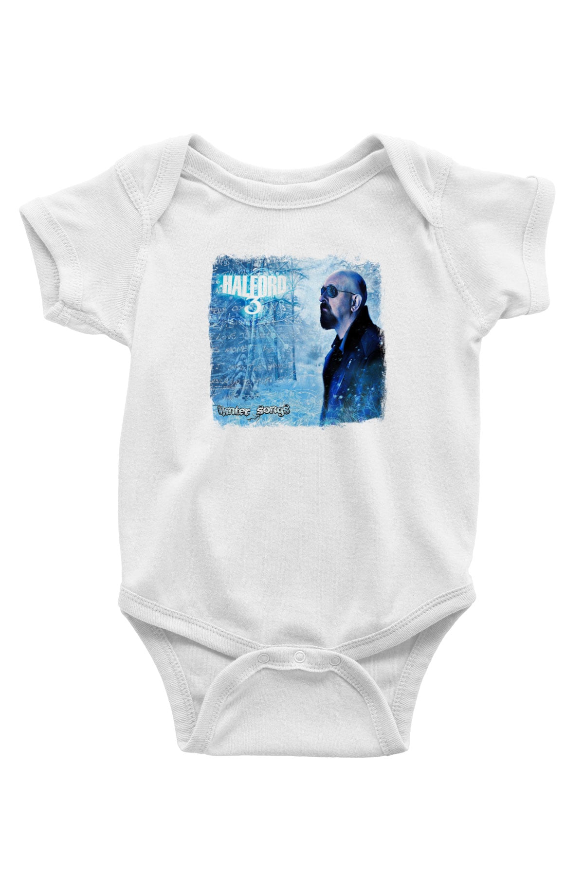 Halford Baskılı Unisex Beyaz Bebek Body - Zıbın