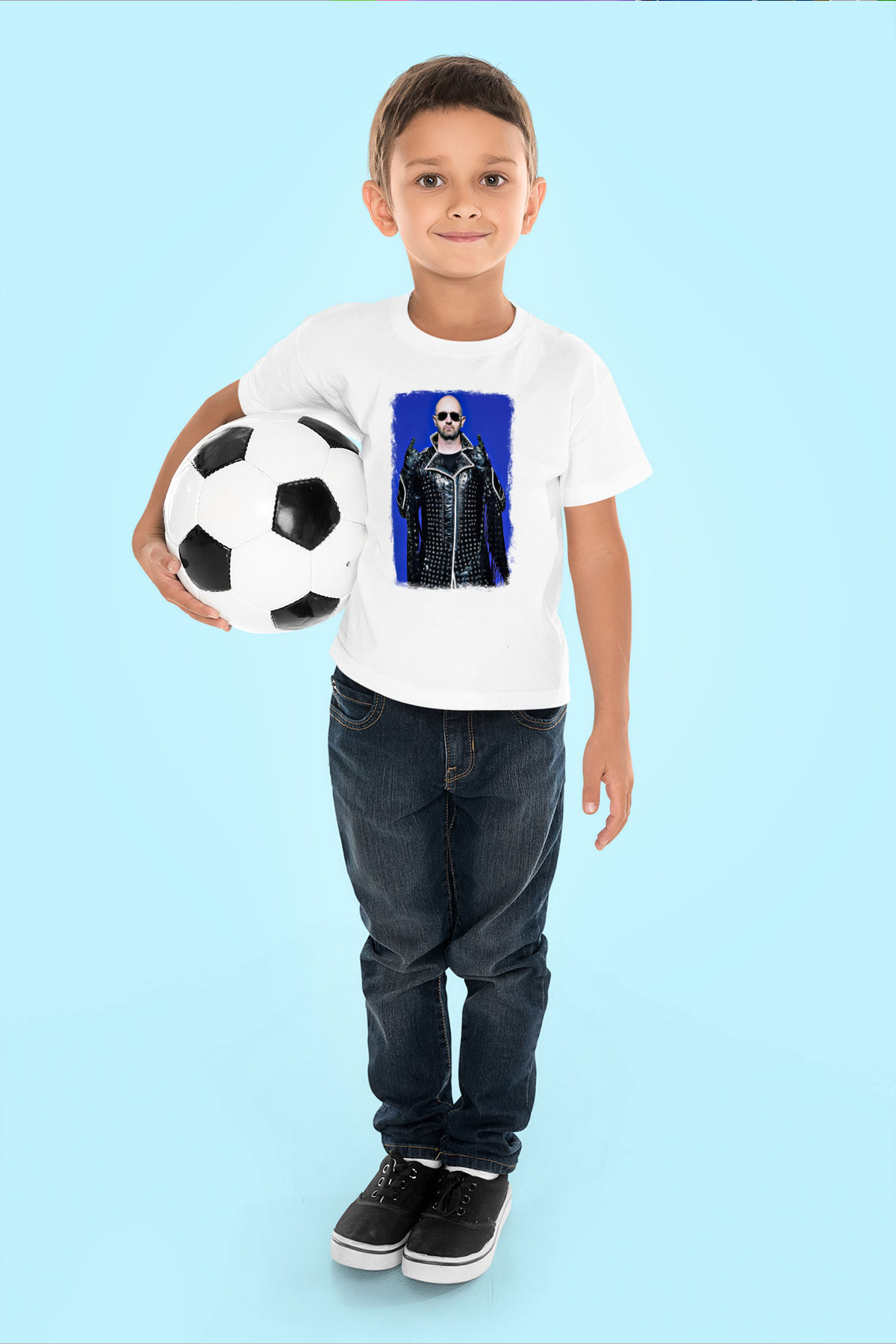 Halford Baskılı Unisex Beyaz Çocuk Tişört