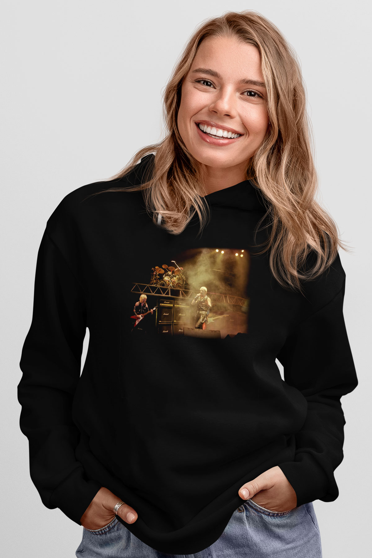 Halford Siyah Unisex Hoodie