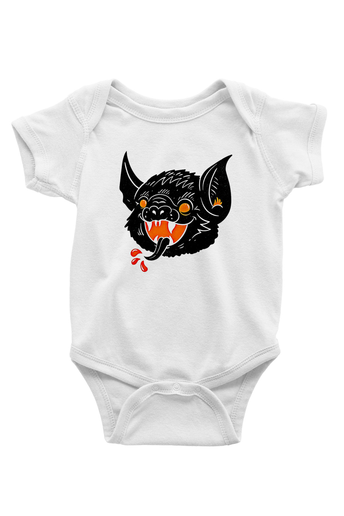 Halloween Baskılı Beyaz Unisex Bebek Body - Zıbın