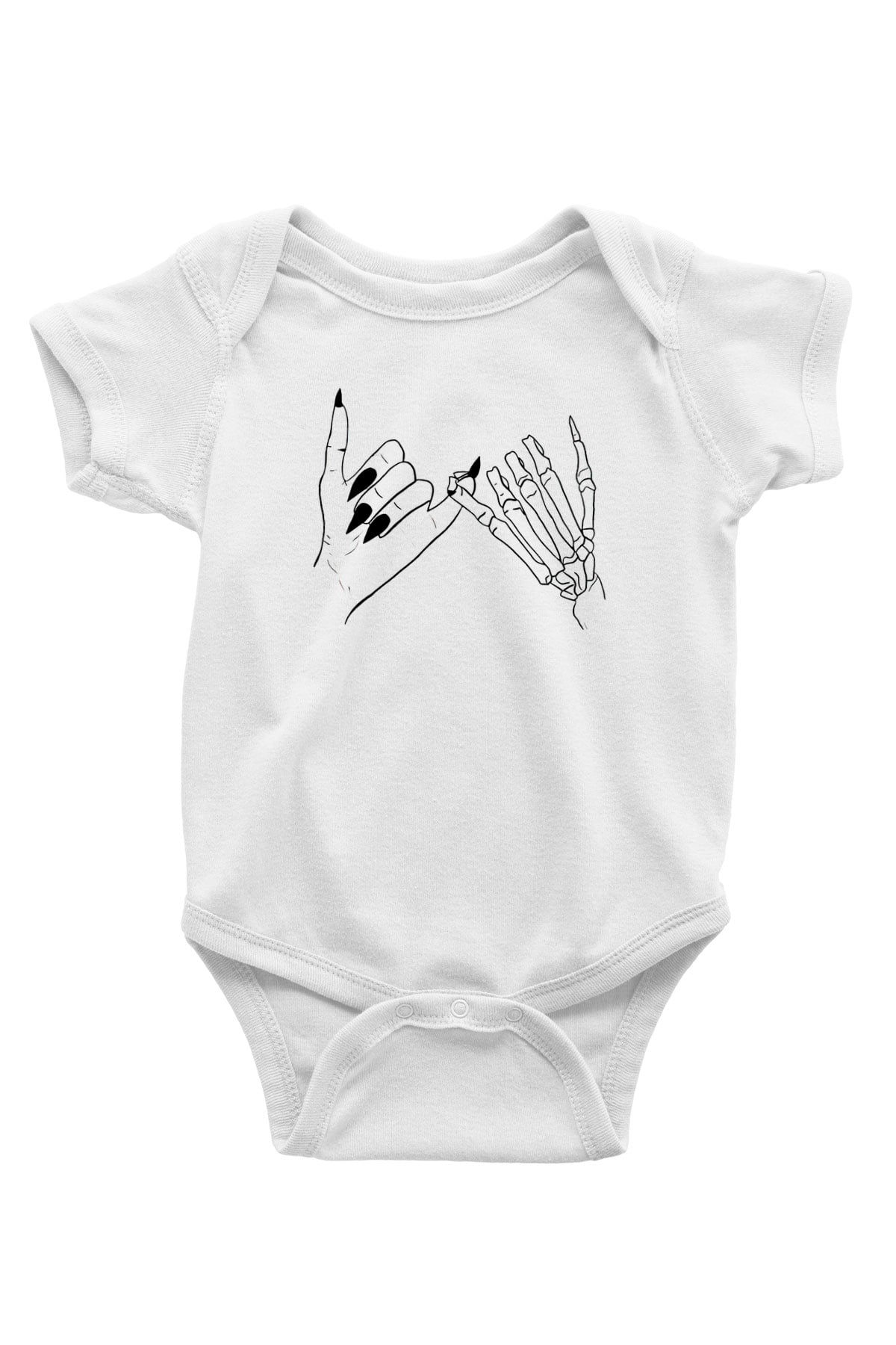 Halloween Baskılı Beyaz Unisex Bebek Body - Zıbın