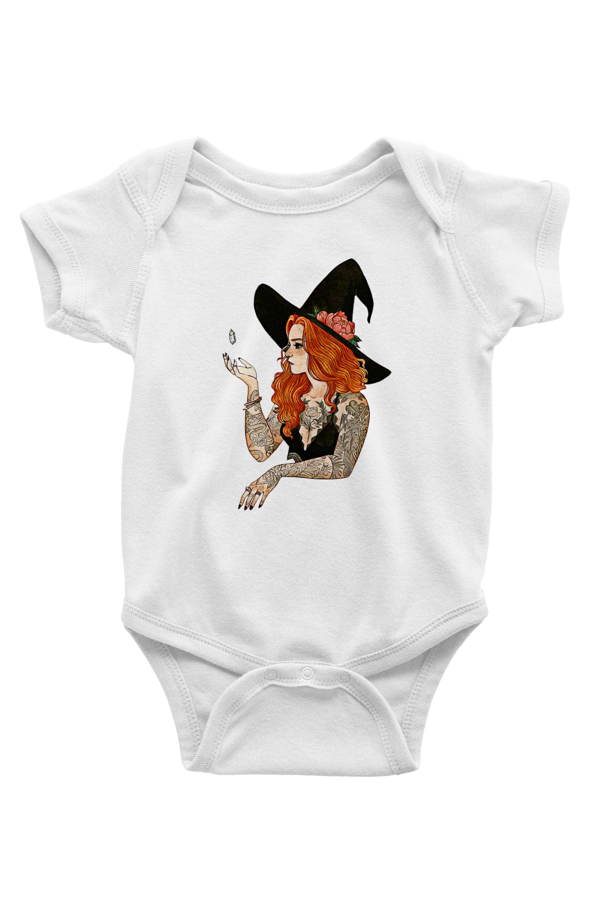 Halloween Baskılı Beyaz Unisex Bebek Body - Zıbın