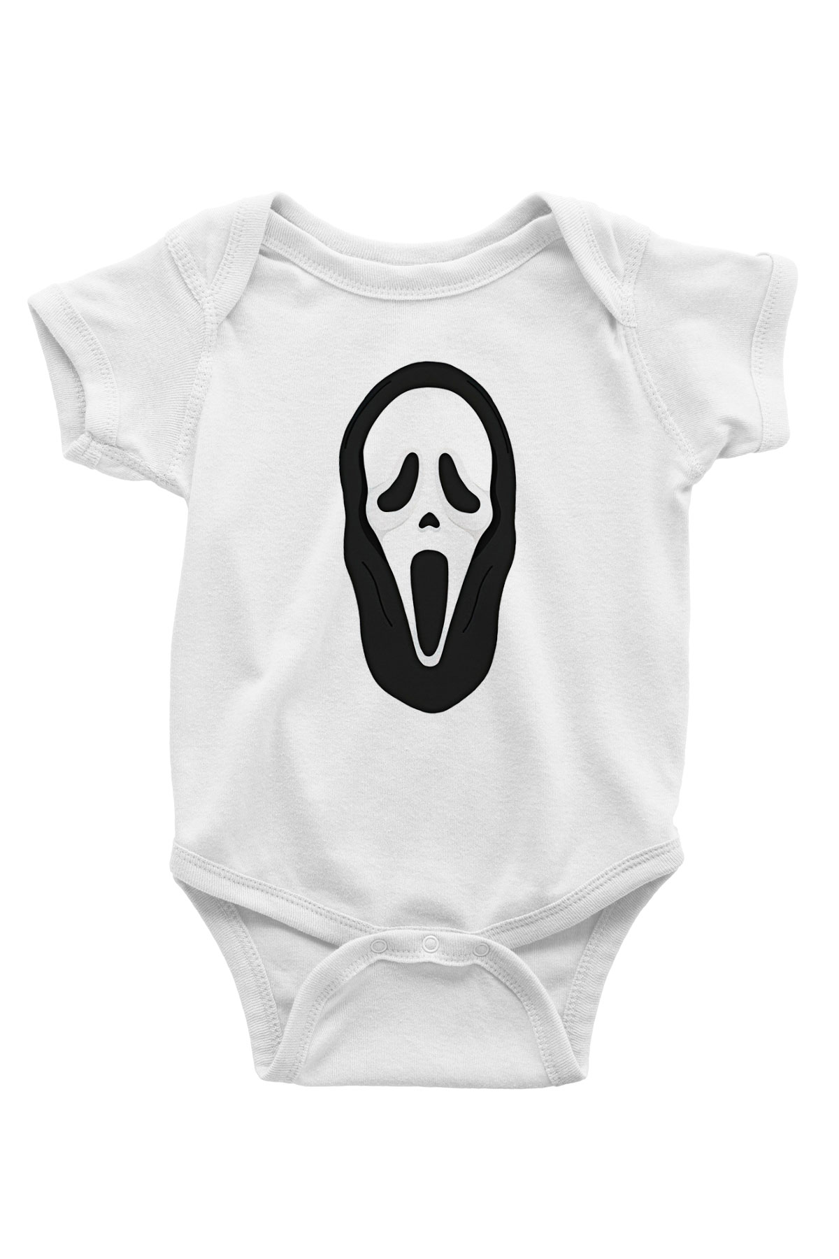 Halloween Baskılı Beyaz Unisex Bebek Body - Zıbın