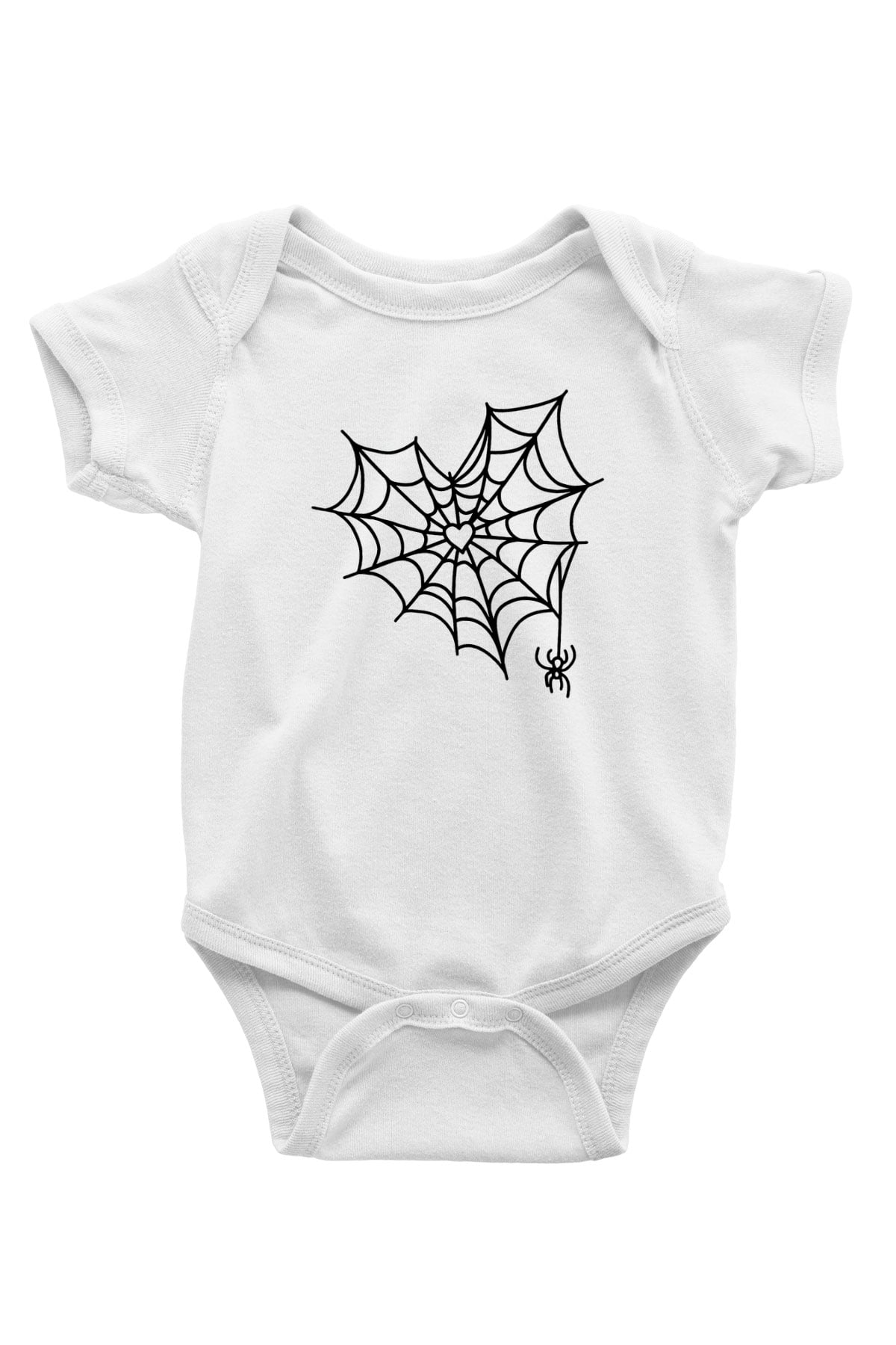 Halloween Baskılı Beyaz Unisex Bebek Body - Zıbın
