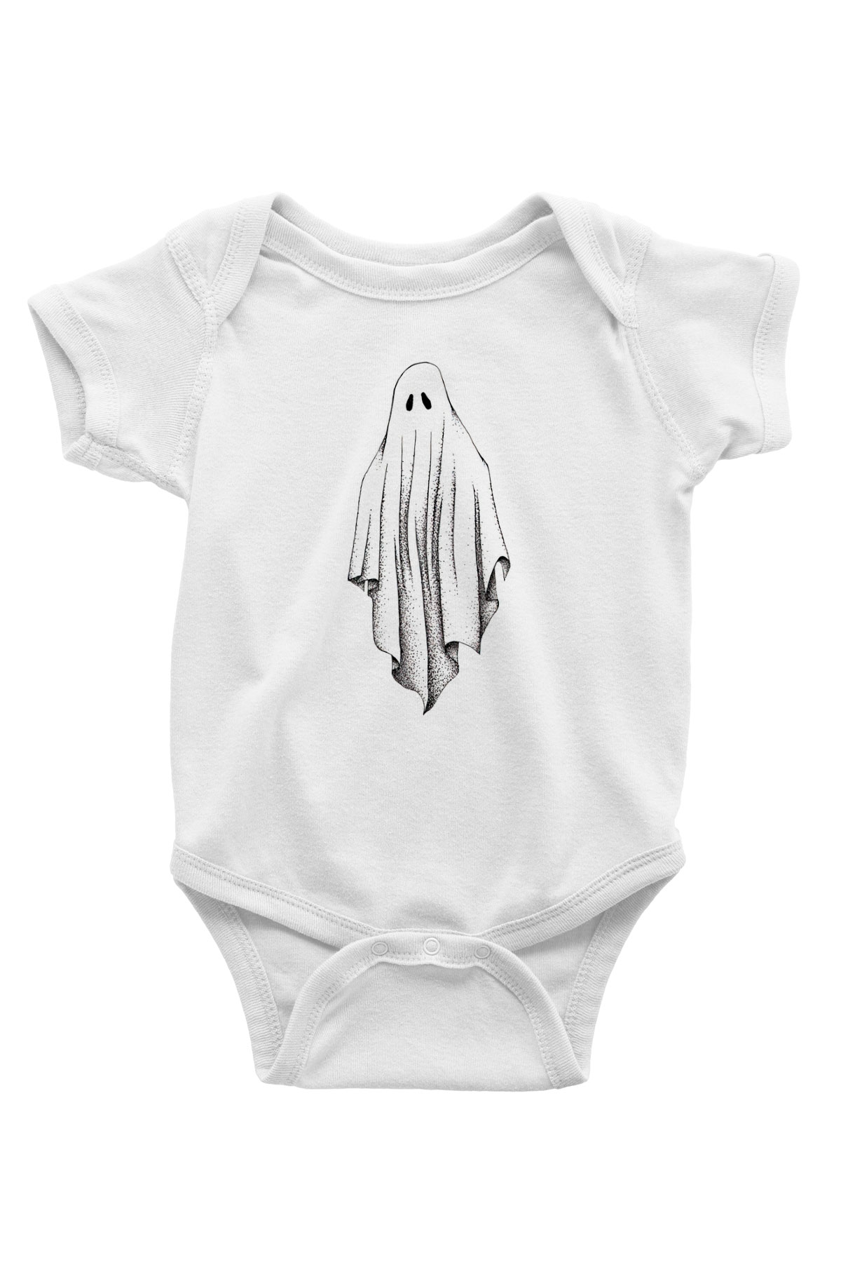Halloween Baskılı Beyaz Unisex Bebek Body - Zıbın