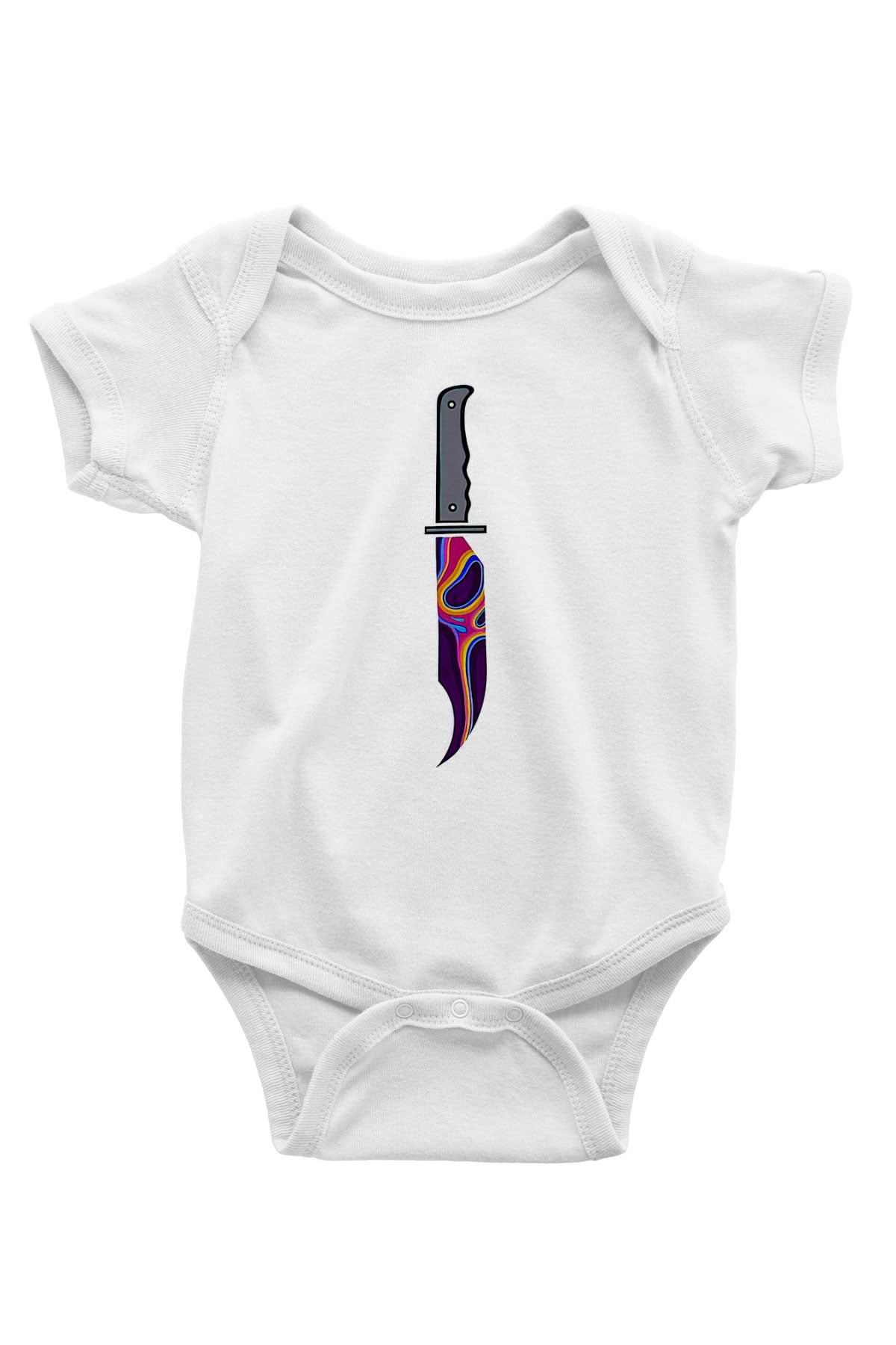 Halloween Baskılı Beyaz Unisex Bebek Body - Zıbın