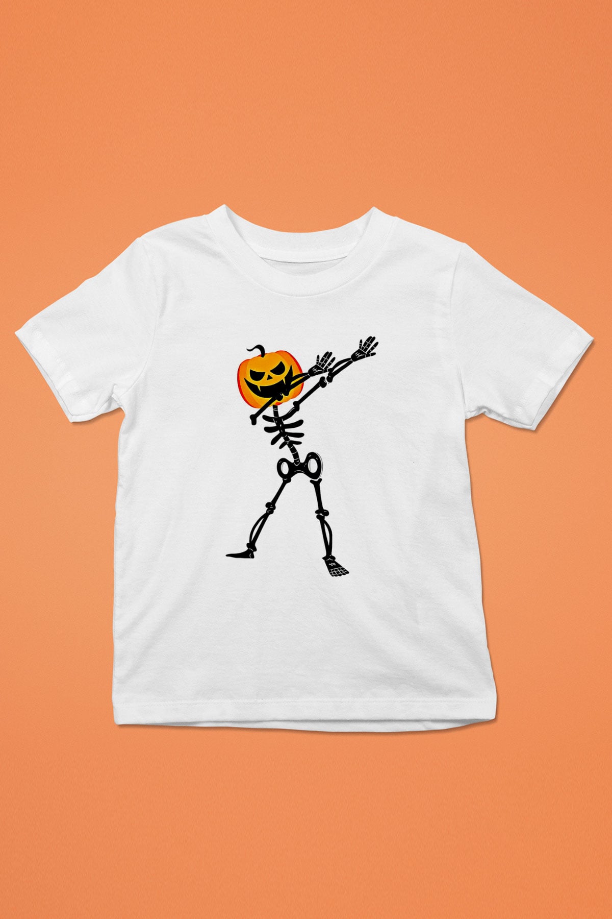 Halloween Baskılı Beyaz Unisex Beyaz Çocuk Tişört - Tshirt