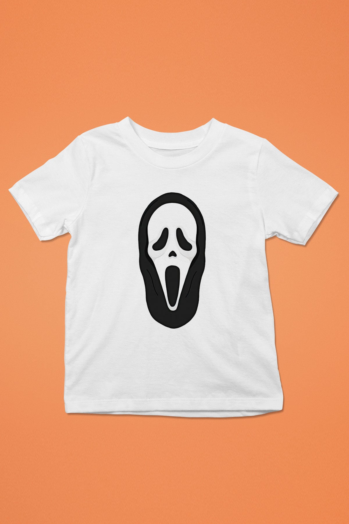 Halloween Baskılı Beyaz Unisex Beyaz Çocuk Tişört - Tshirt