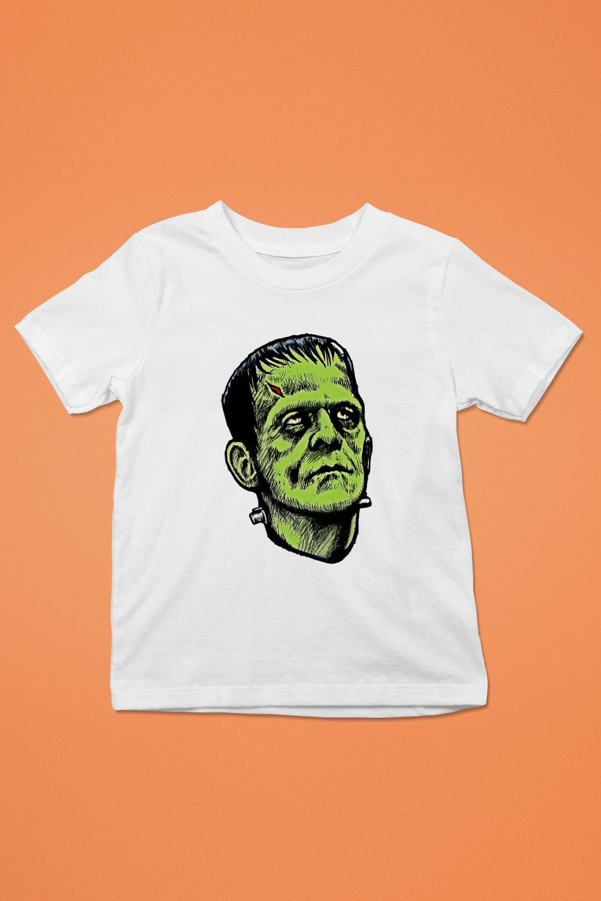 Halloween Baskılı Beyaz Unisex Beyaz Çocuk Tişört - Tshirt