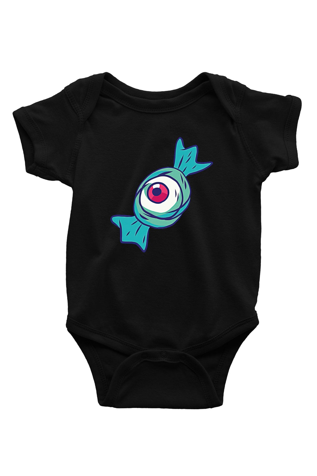 Halloween Baskılı Unisex Siyah Bebek Body - Zıbın