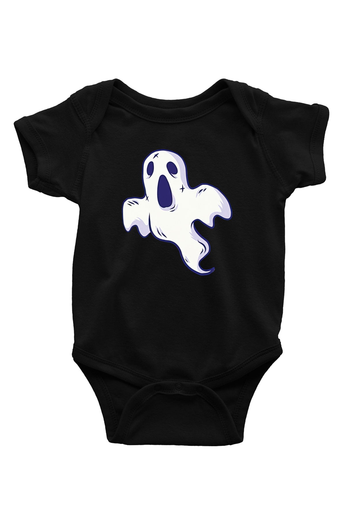 Halloween Baskılı Unisex Siyah Bebek Body - Zıbın