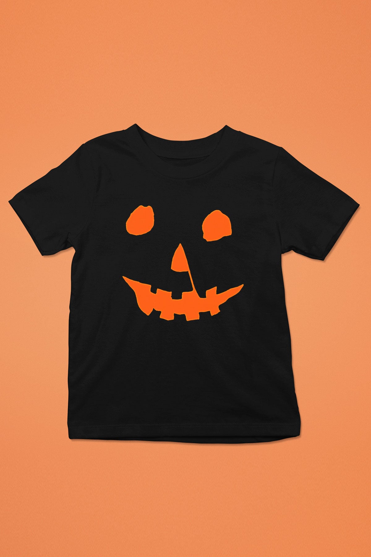 Halloween Baskılı Unisex Siyah Çocuk Tişört - Tshirt