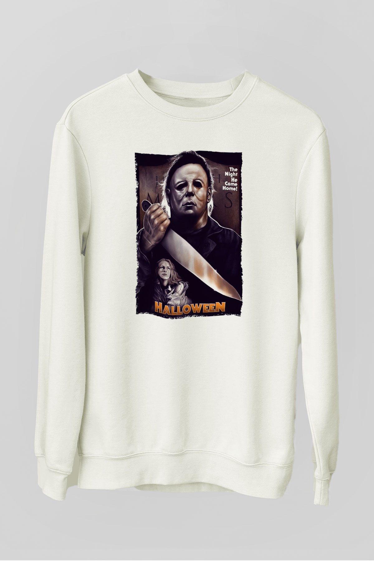 Halloween Beyaz Unisex Sweatshirt