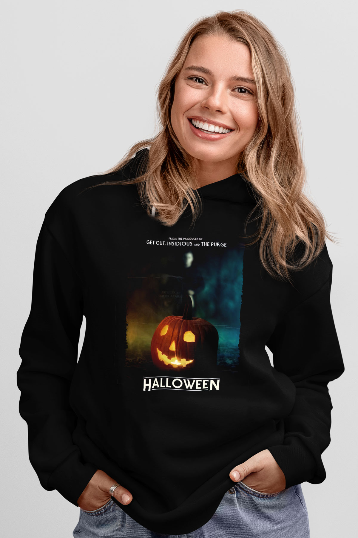 Halloween Siyah Unisex Hoodie