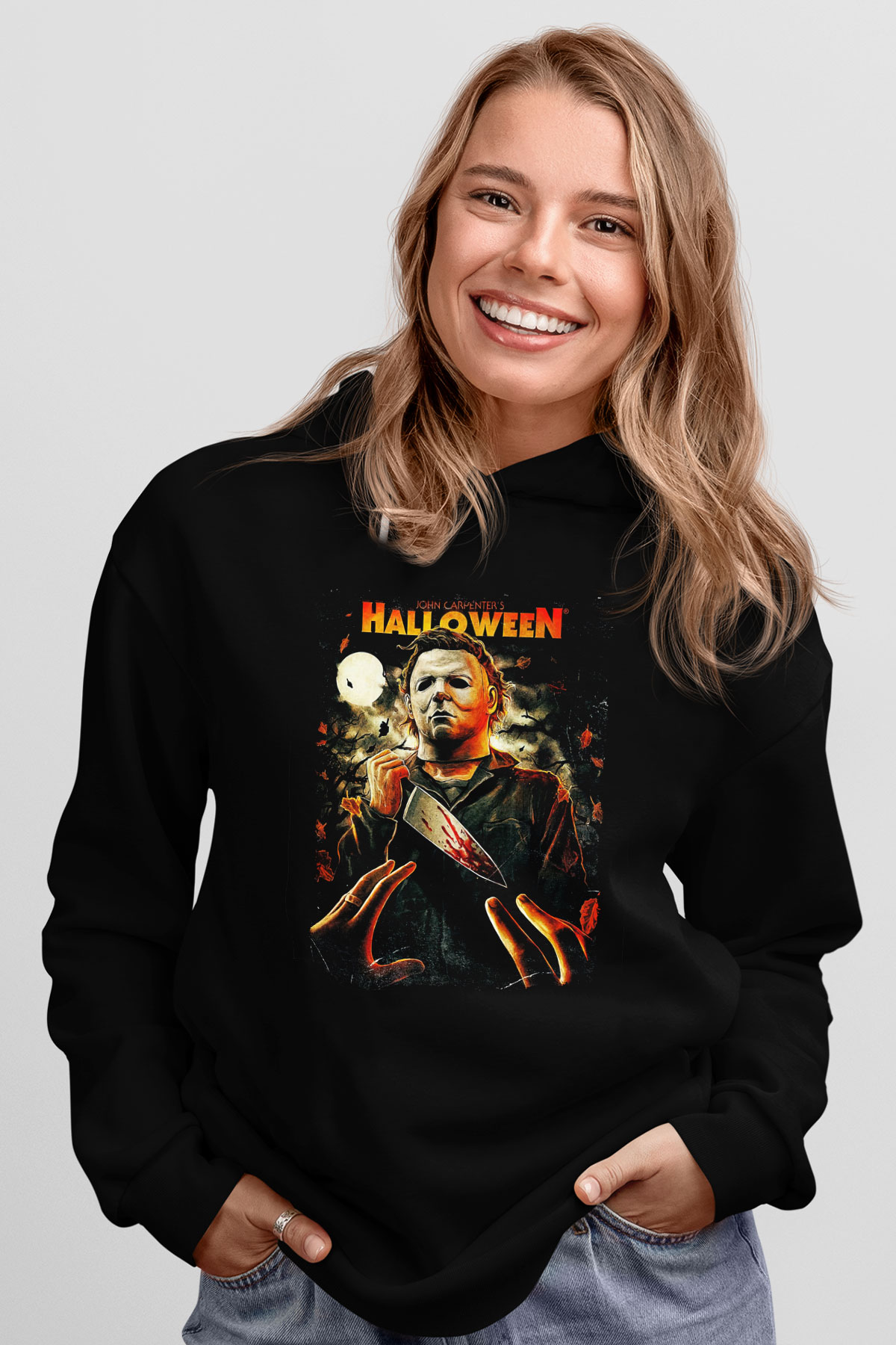 Halloween Siyah Unisex Hoodie