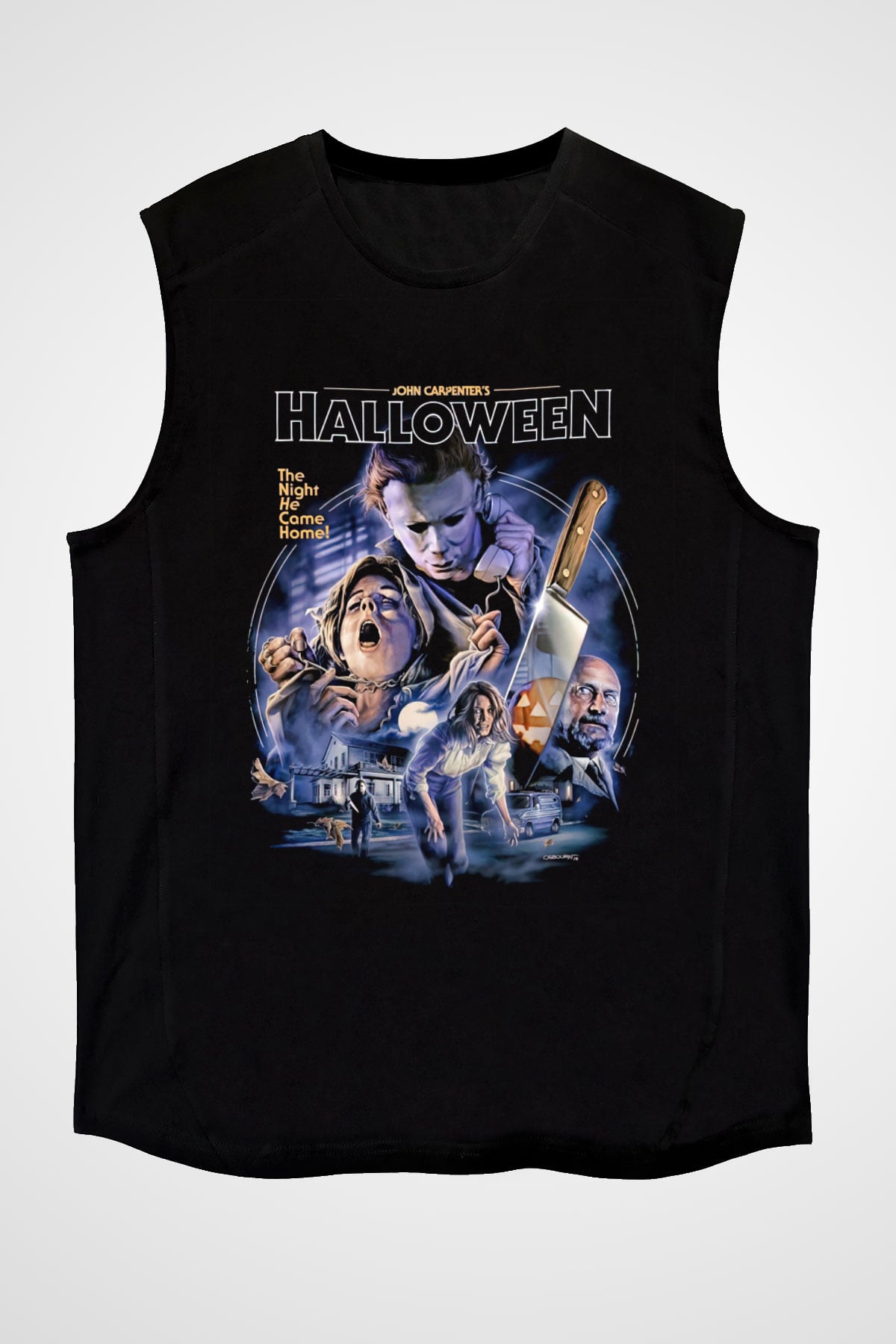 Halloween Siyah Unisex Kolsuz Tişört