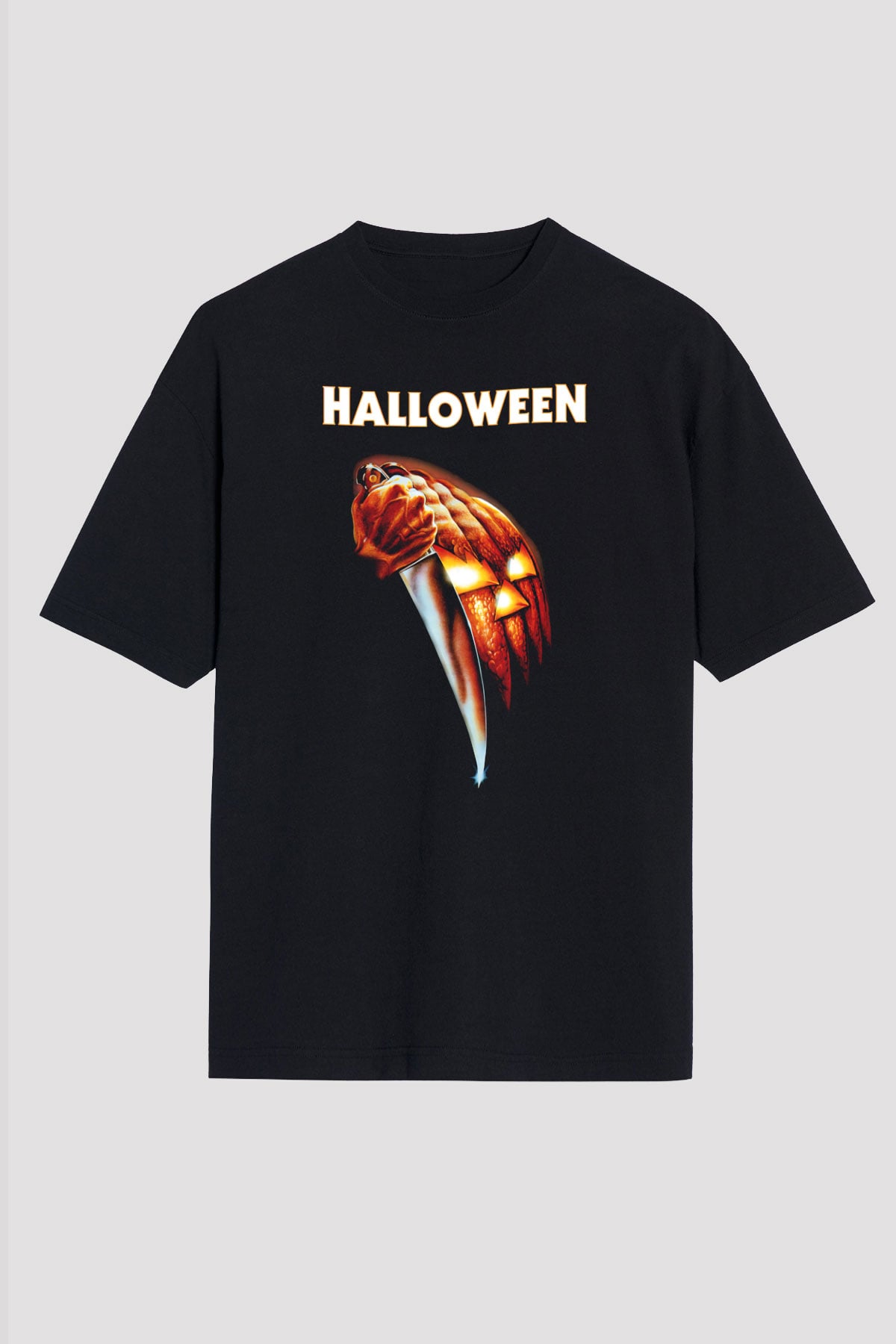 Halloween Siyah Unisex Oversize Tişört T-Shirt