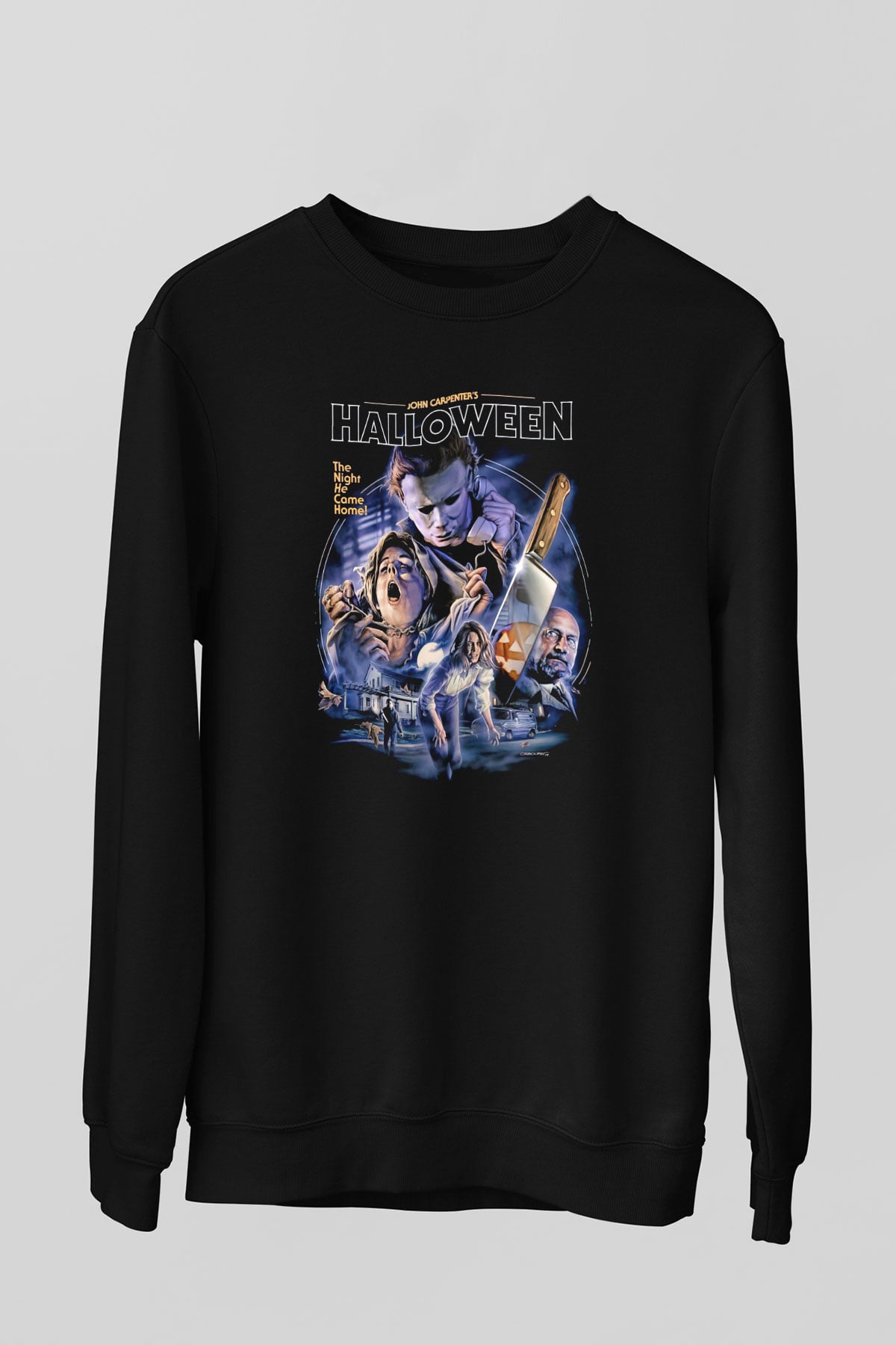 Halloween Siyah Unisex Sweatshirt