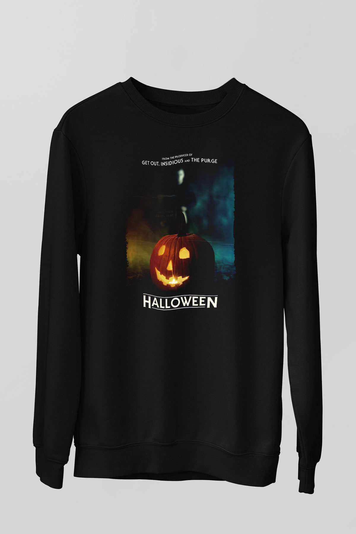 Halloween Siyah Unisex Sweatshirt