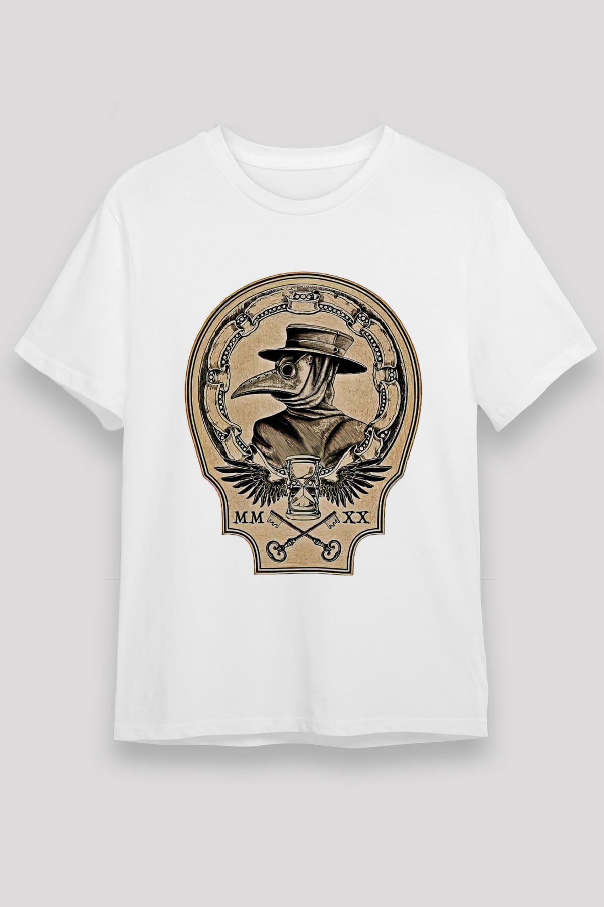 Halloween Unisex Baskılı Beyaz Tişört - Tshirt