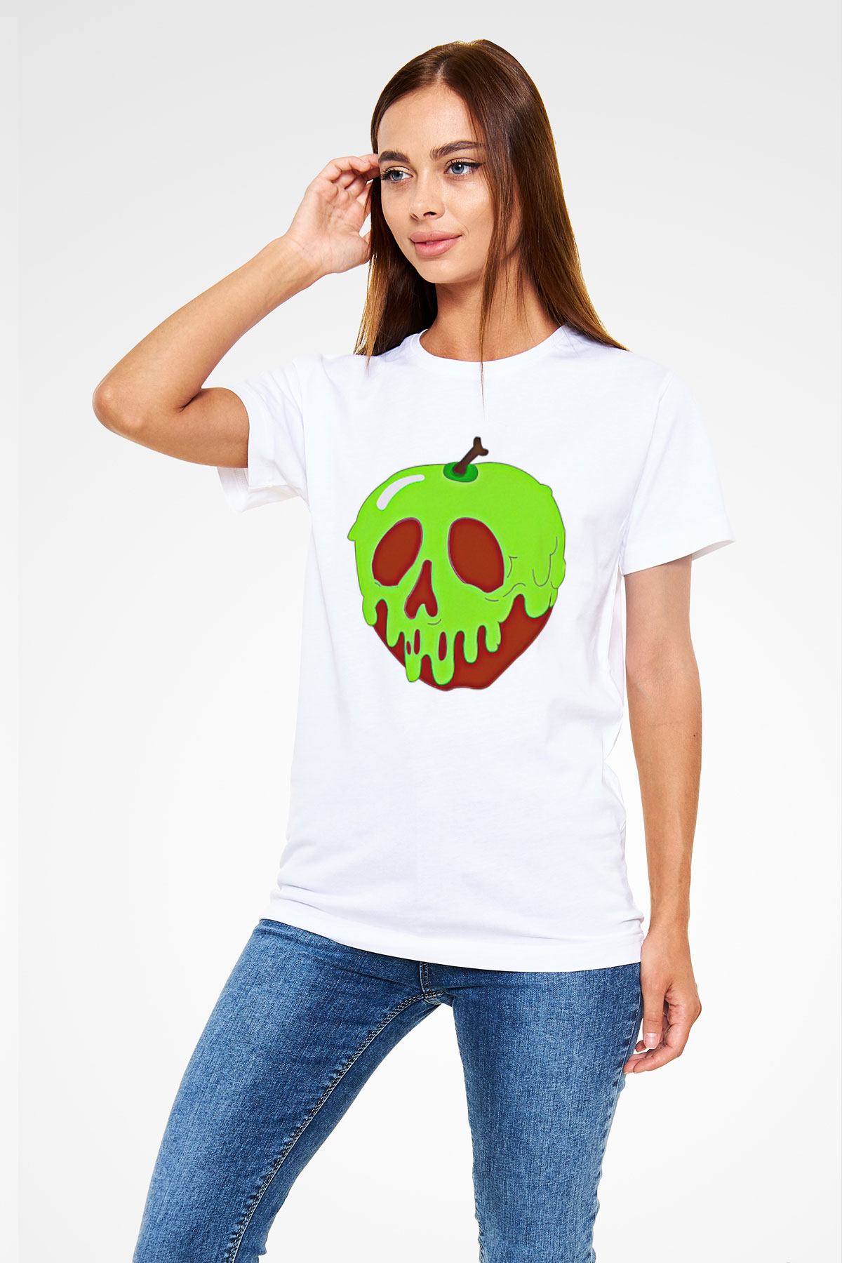 Halloween Unisex Baskılı Beyaz Tişört - Tshirt