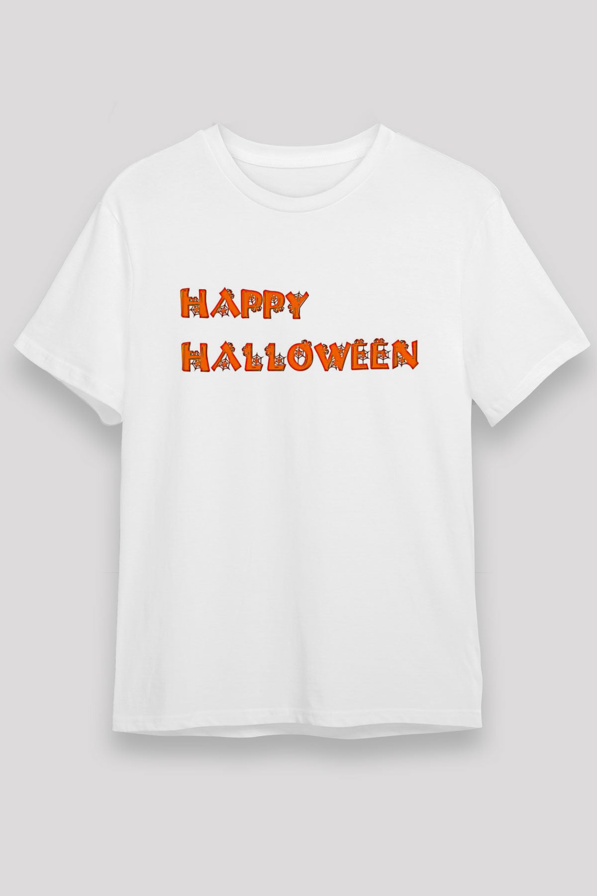 Halloween Unisex Baskılı Beyaz Tişört - Tshirt