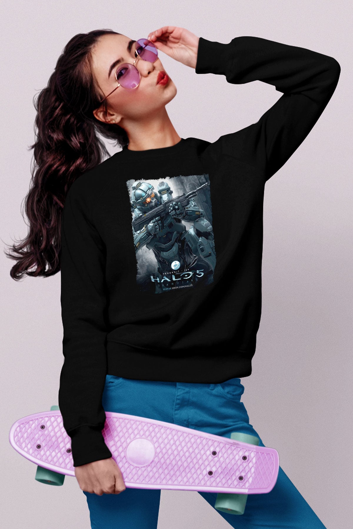 Halo Wars Siyah Unisex Sweatshirt