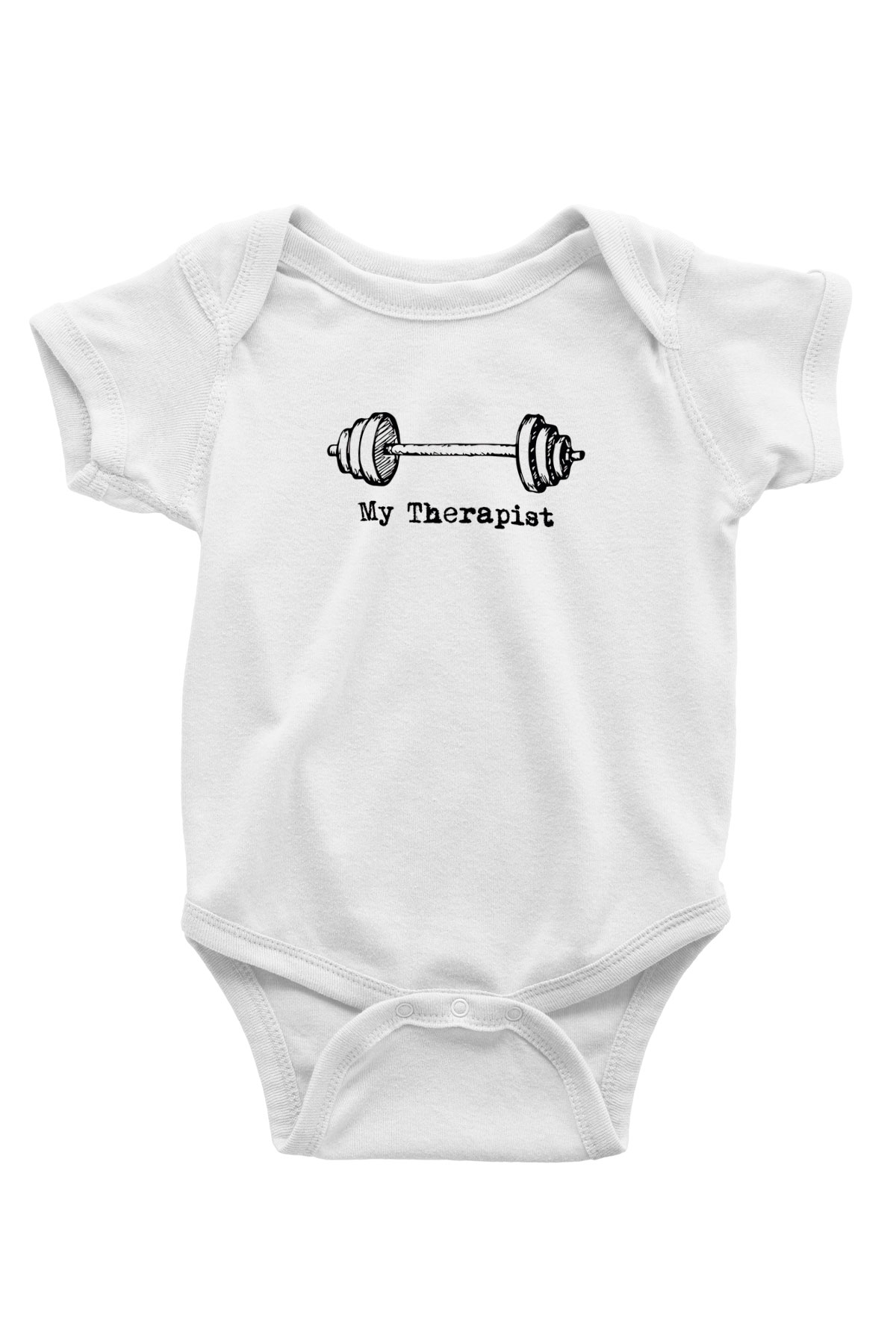 Halter Baskılı Beyaz Bebek Body - Zıbın