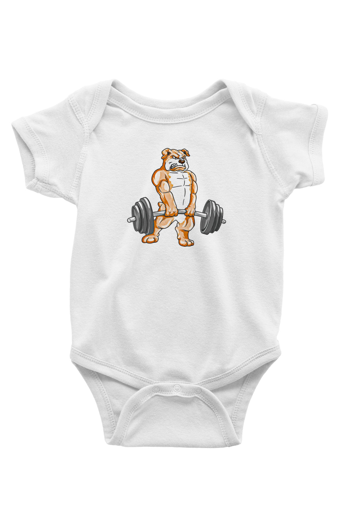 Halter Baskılı Beyaz Bebek Body - Zıbın