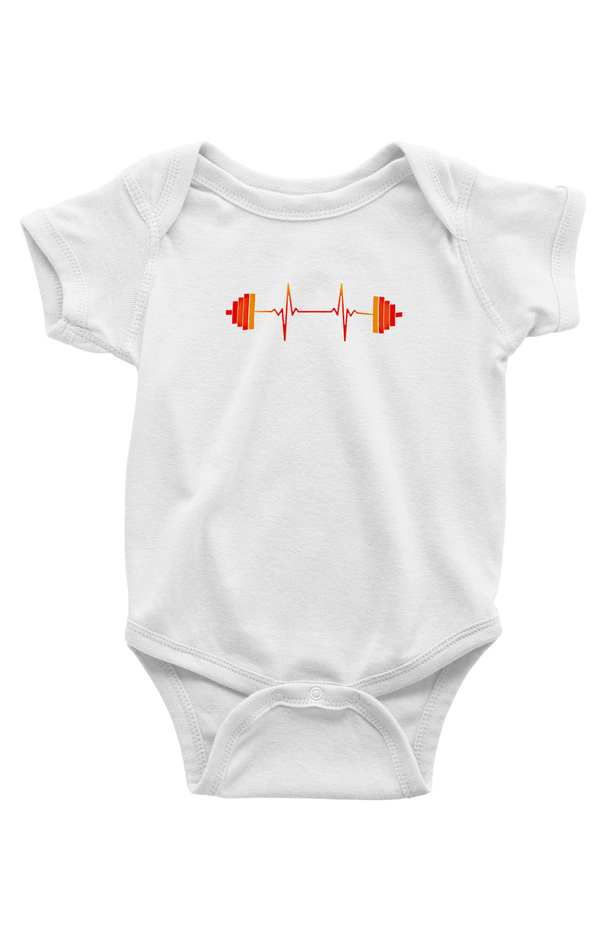 Halter Baskılı Beyaz Bebek Body - Zıbın