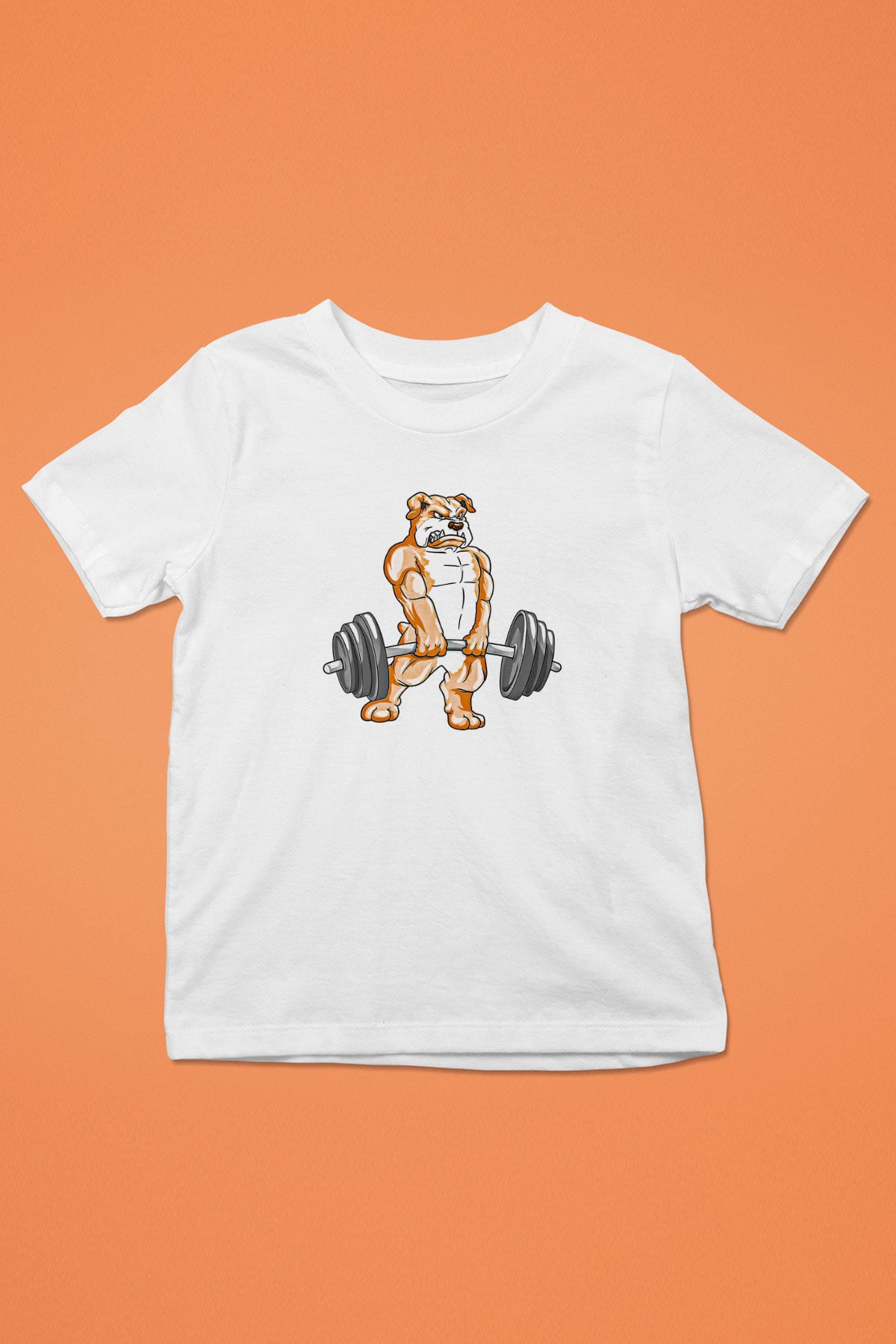 Halter Baskılı Unisex Beyaz Çocuk Tişört - Tshirt