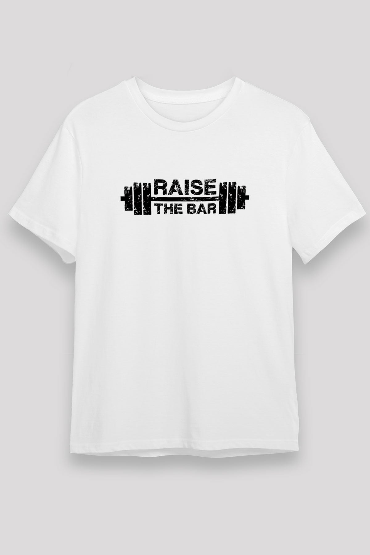 Halter Baskılı Unisex Beyaz Tişört - Tshirt