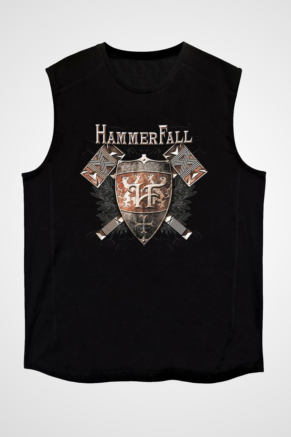 HammerFall Siyah Unisex Kolsuz Tişört