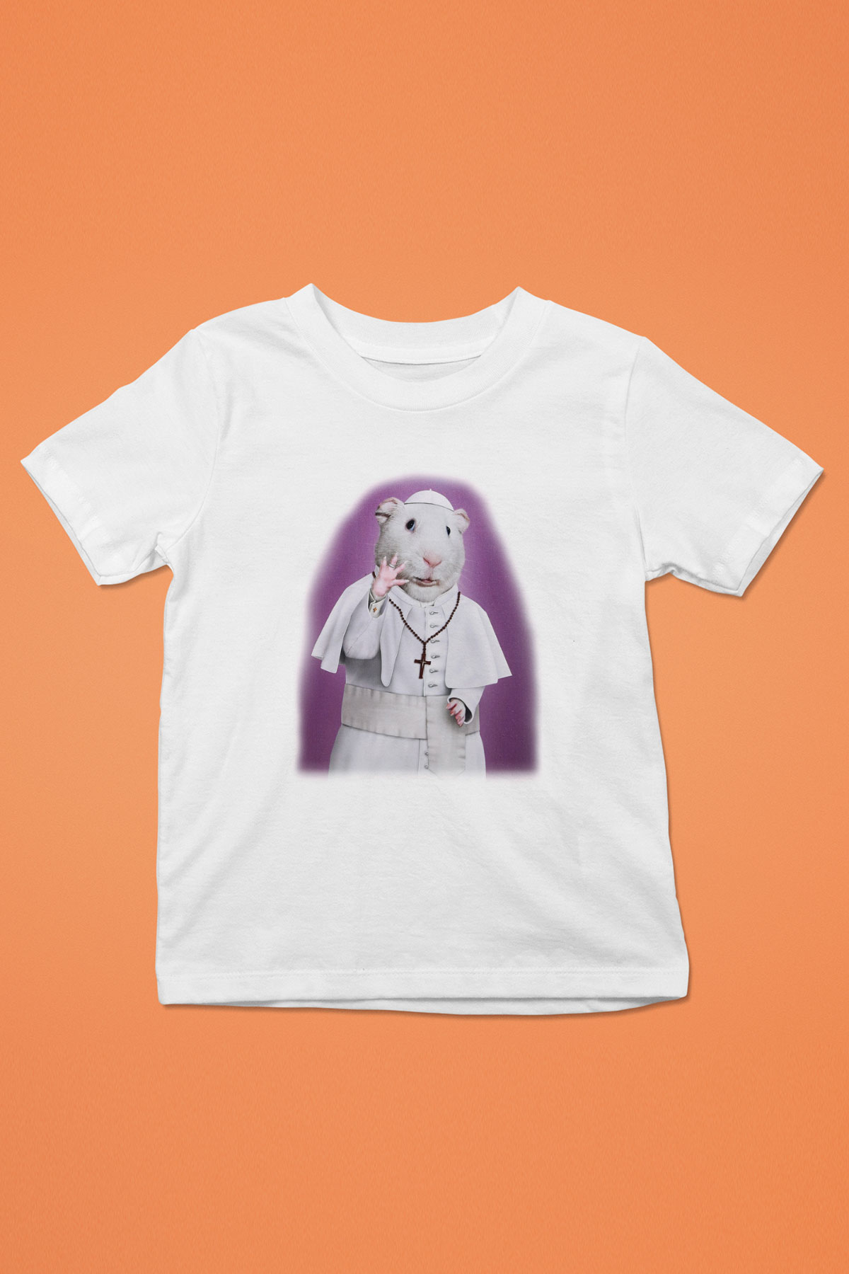 Hamster Baskılı Beyaz Unisex Çocuk Tişört
