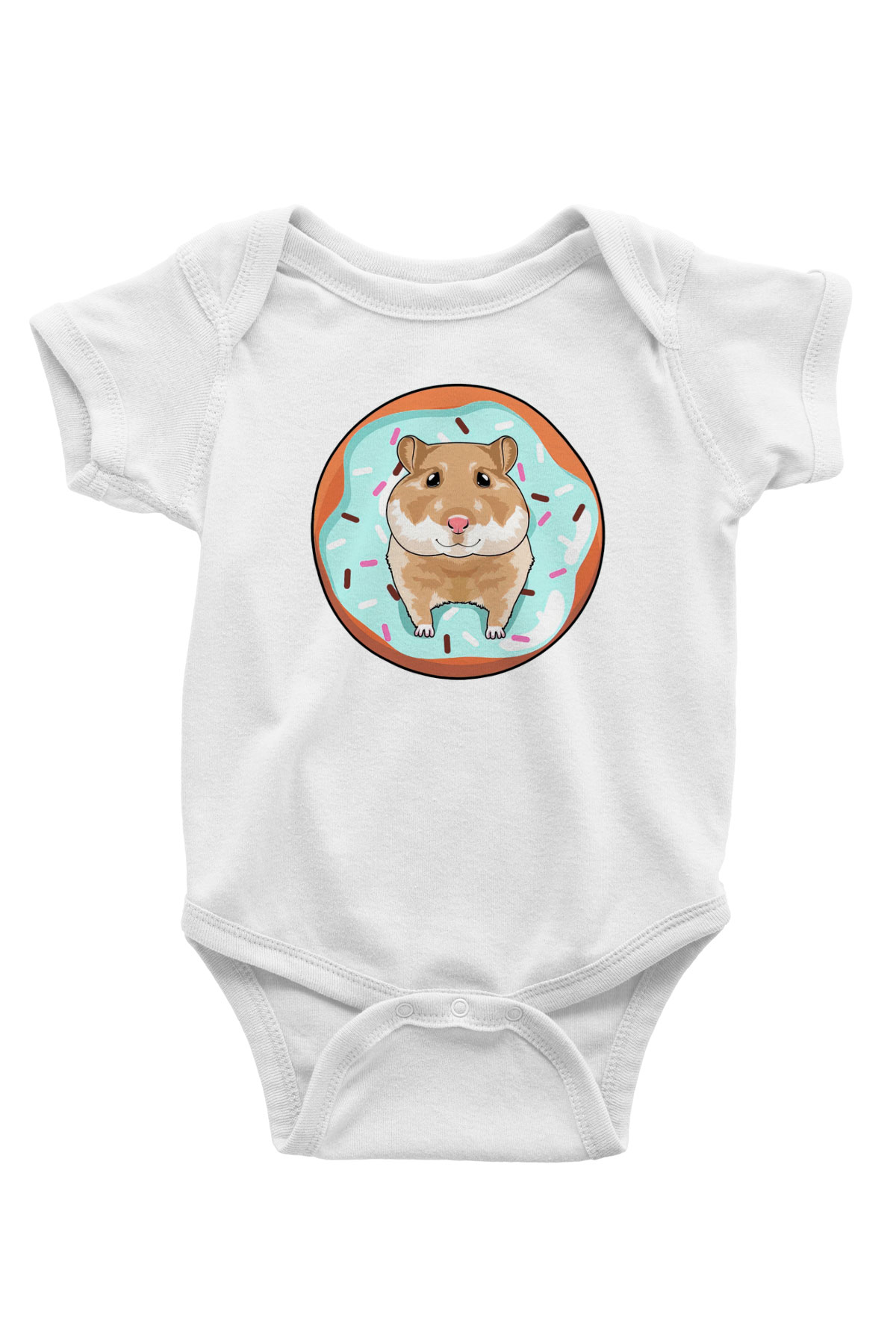 Hamster Beyaz Bebek Body - Zıbın