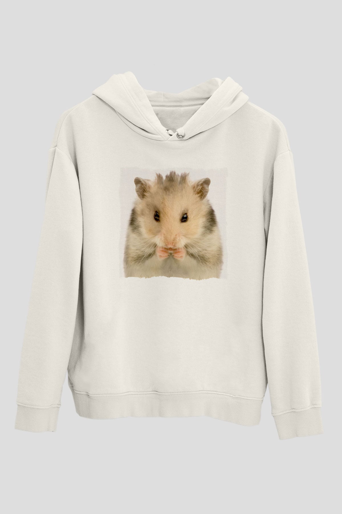 Hamster Beyaz Unisex Hoodie
