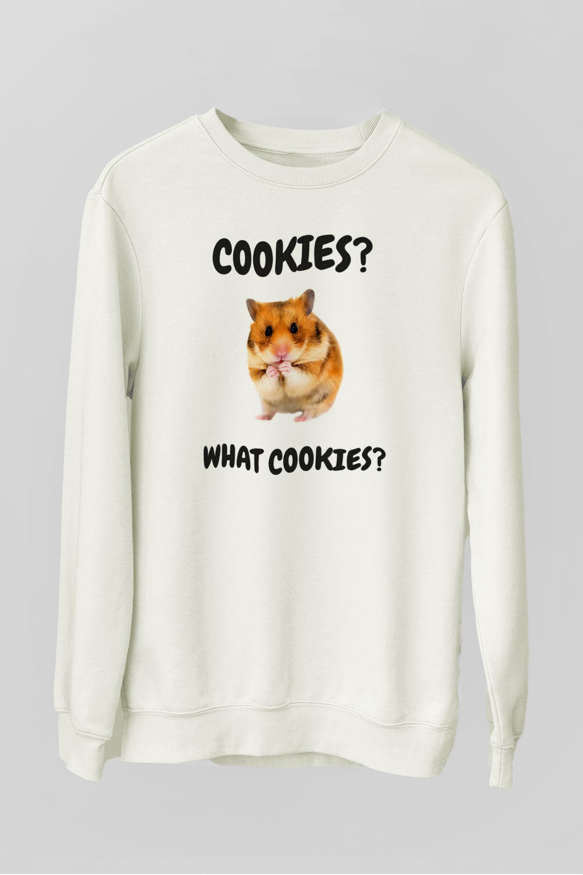 Hamster Beyaz Unisex Sweatshirt