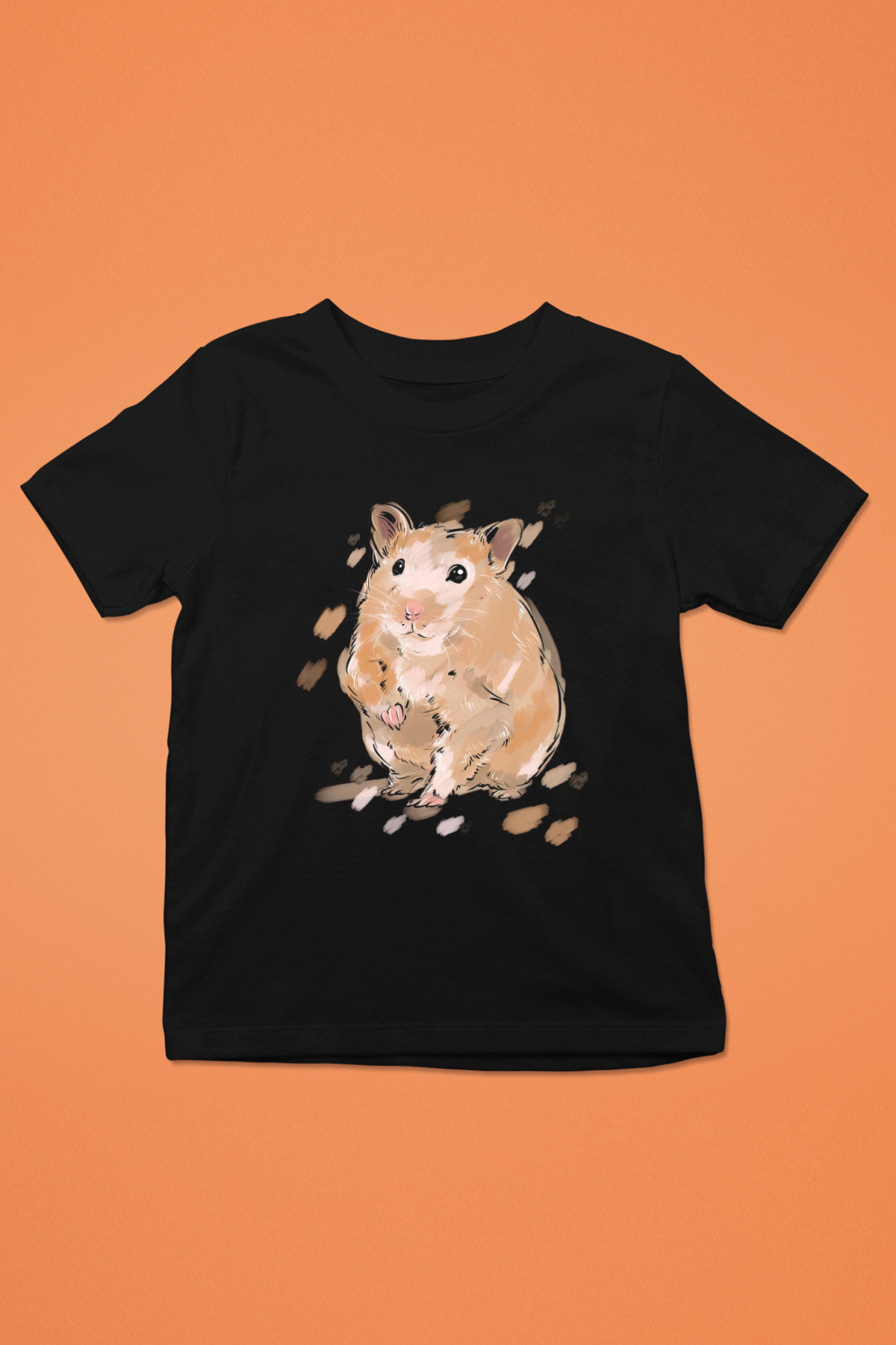 Hamster Siyah Unisex Çocuk Tişört