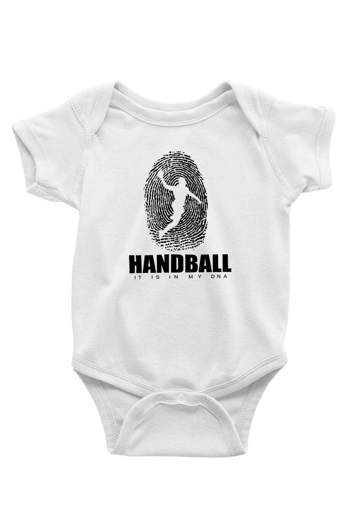 Handball Baskılı Beyaz Bebek Body - Zıbın