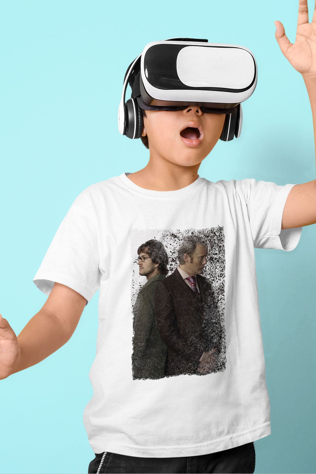Hannibal Beyaz Unisex Çocuk Tişört