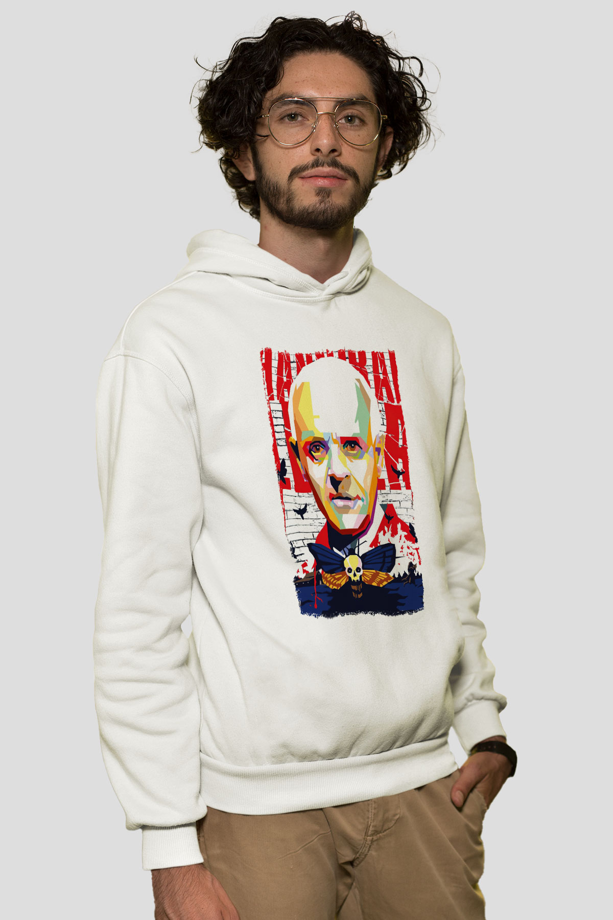 Hannibal Beyaz Unisex Hoodie